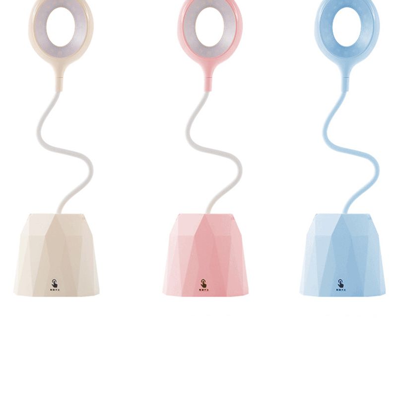Circle 1-Light Table Light with USB Port Modern Creative Table Lamp for Bedroom