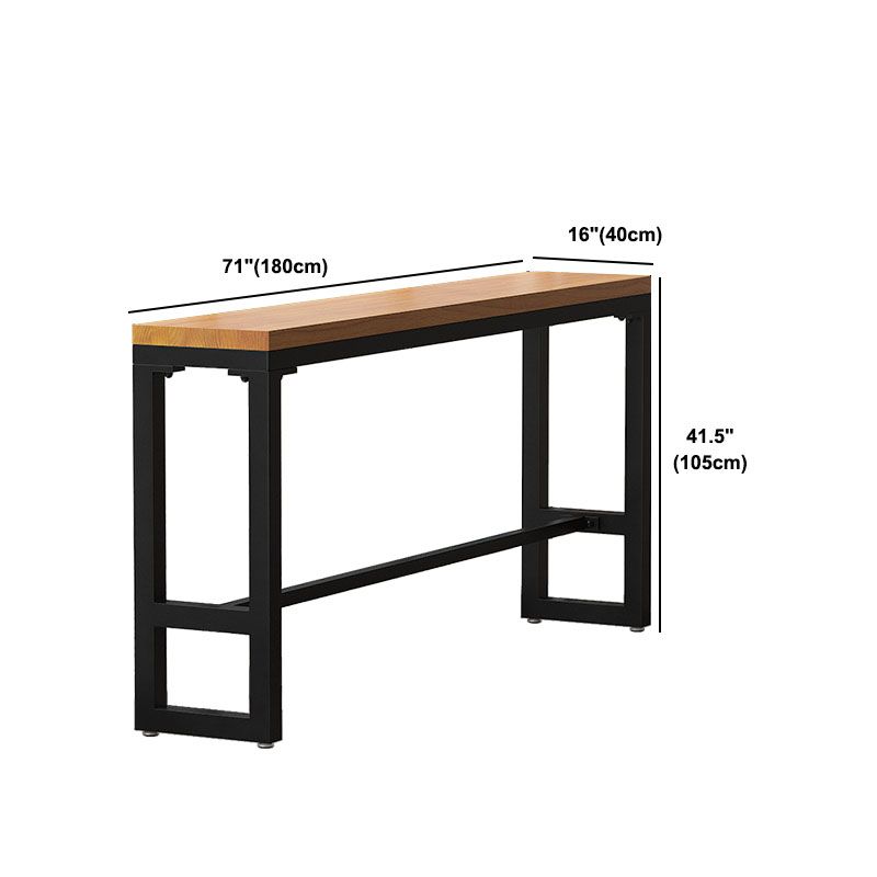 Industrial Table and Stool Set 1/4/7 Pcs Solid Wood Bar Table with Iron Base Stools