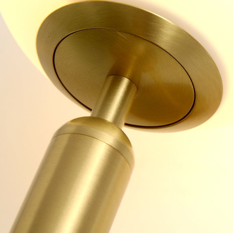 Metal Modern Wall Sconce Ball Shape Vanity Lamp with Glass Shade for Bathroom