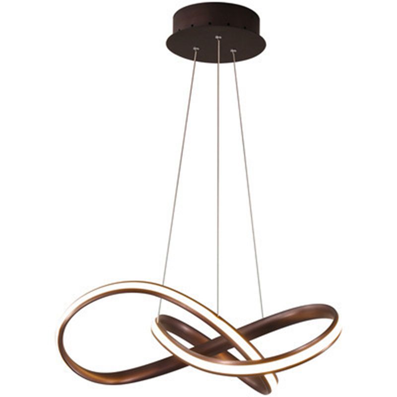 Postmodern Twist Suspended Lighting Fixture Metal Hanging Ceiling Fixture for Restaurant