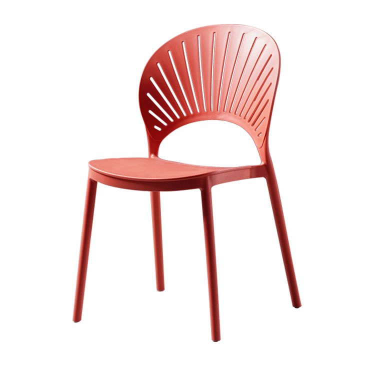 Sillas de comedor de estilo moderno, sillas laterales sin brazos de plástico para cocina