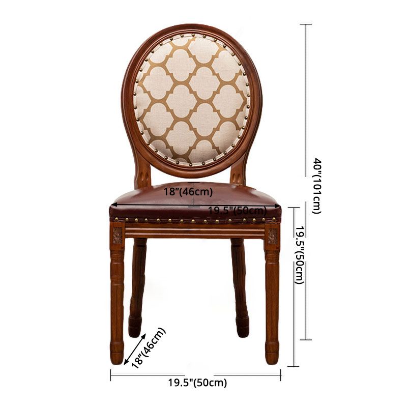 Wooden Dining Side Chairs Victorian Style King Louis Back Side Chair, 20'' Wide
