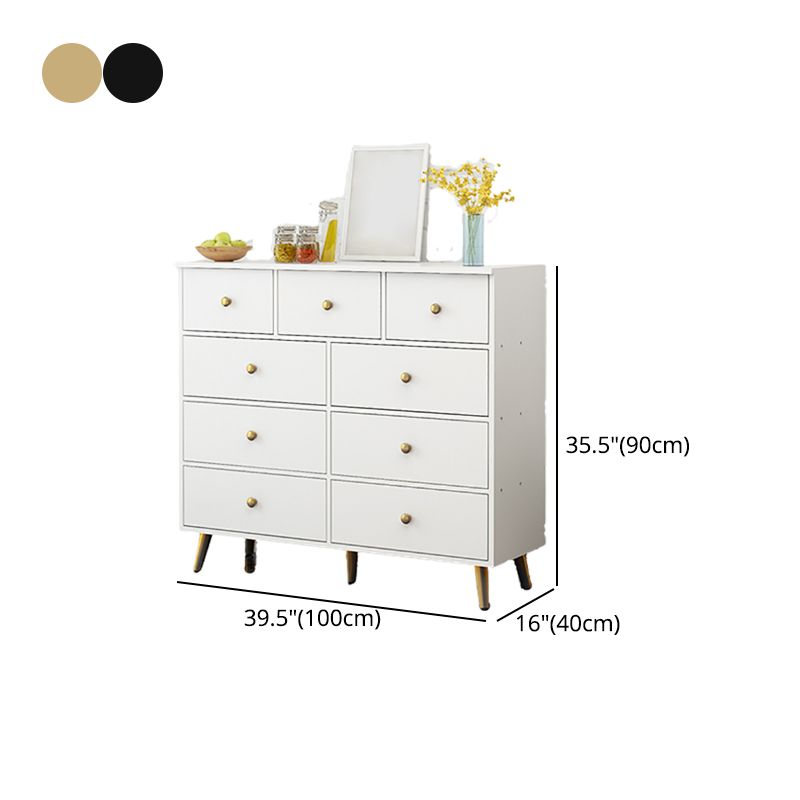 Modern Accent Chest with Straight Legs and Drawers Storage Cabinet