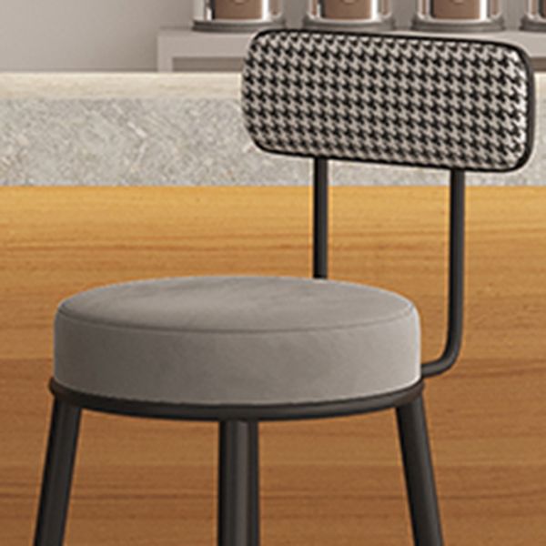 Modern Style Bar-stool Round Counter Bar Stool with Metal Legs for Kitchen