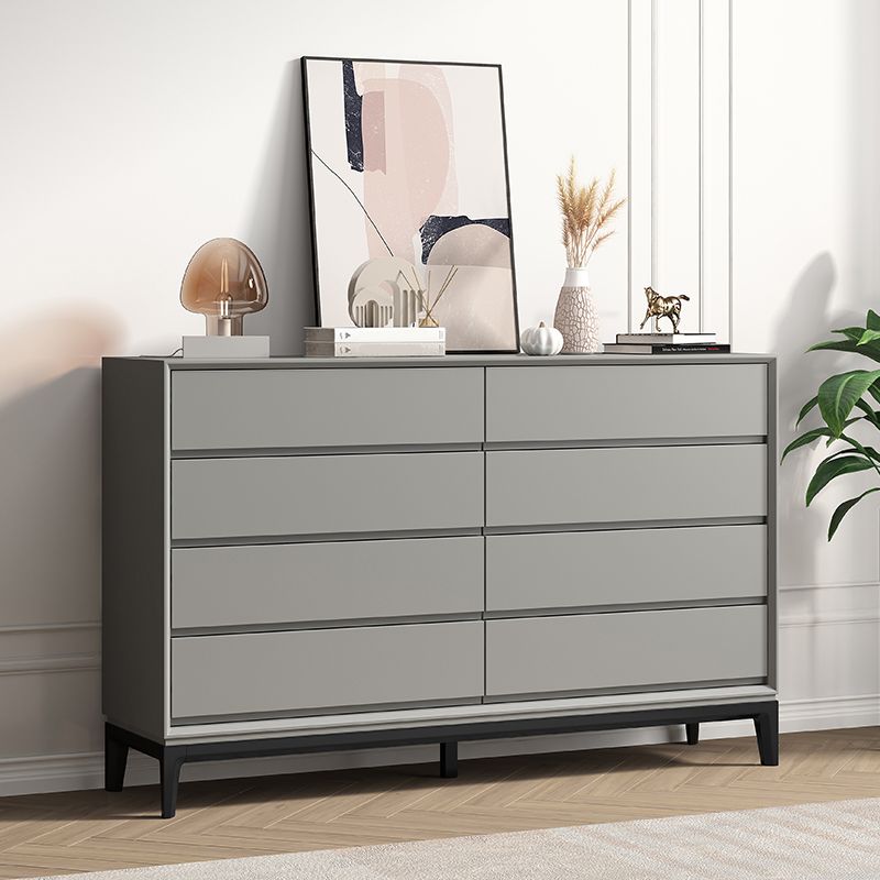 Modern Wood Storage Chest with Soft-Close Drawers for Bedroom