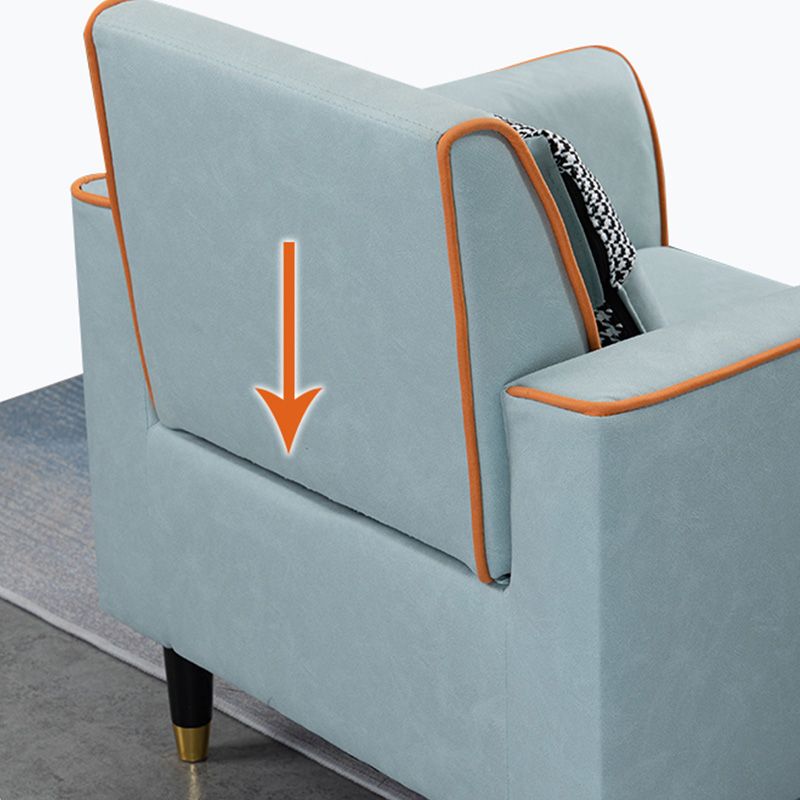 25.59" Wide Faux Leather Loveseat Square Arm Sofa for Living Room