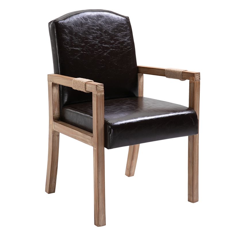 Fauteuil de salle à manger en bois avec coussin de couleur, chaise Parsons pour la maison