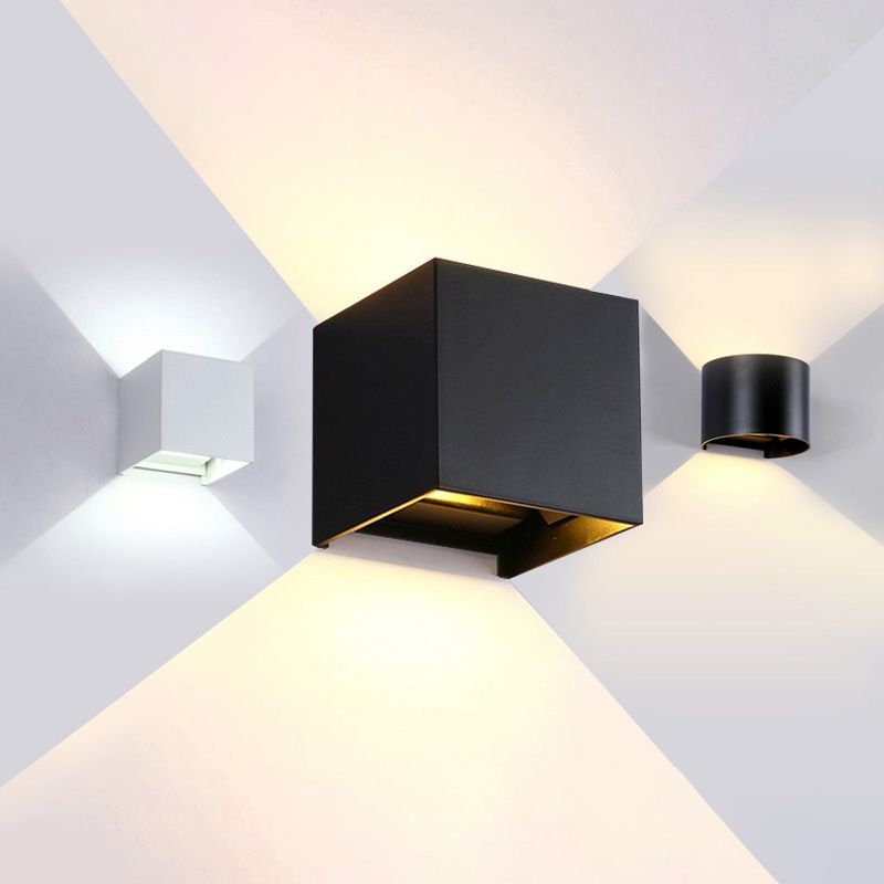 Lámpara montada en la pared cuadrada lámpara de montaje de pared de aluminio moderna para sala de estar