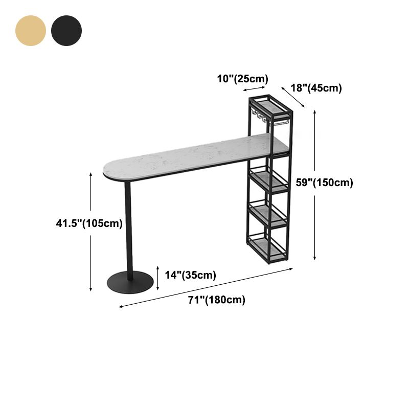 Living Room Double Pedestal Bar Wine Table Modern White Pub Height Dining Table