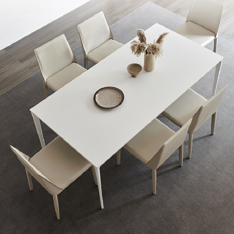 Modern 1/3/4/5/7 Pieces Furniture Sintered Stone Dining Set in White