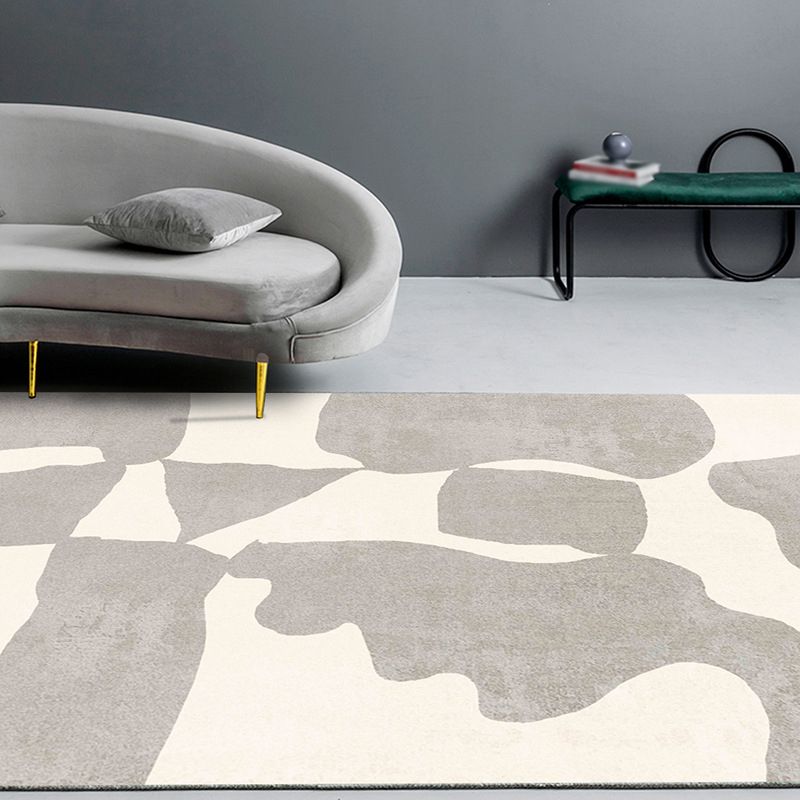 Artistic Style Living Room Rug Abstract Painting Carpet Polyester Washable Area Rug