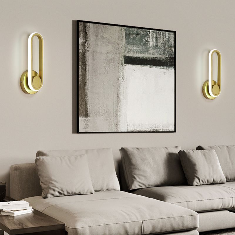 Silica Gel LED Rotable Pared Spliqu en estilo creativo moderno de hierro forjado Luz de pared oblonga para espacios interiores