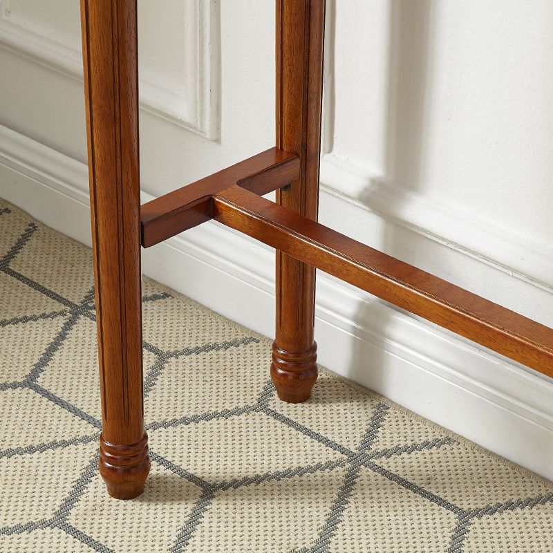 Modern Rectangle Bar Table Solid Wood Brown Colour Bar Dining Table with Footrest