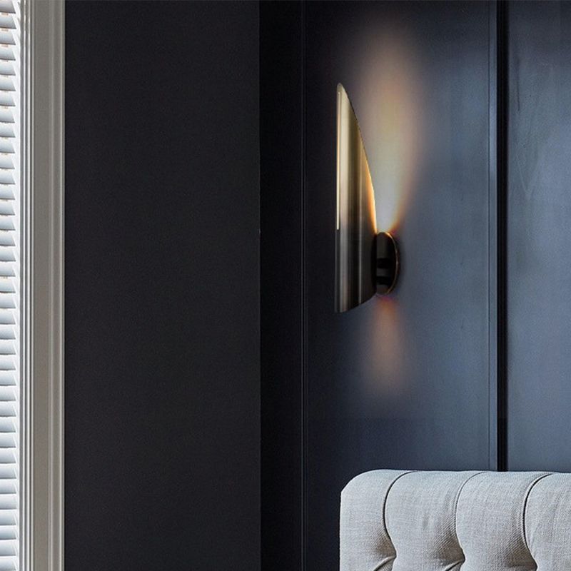 Simplicidad 1 lámpara de montaje de pared ligera Corte la luz de la pared tubular con sombra de metal