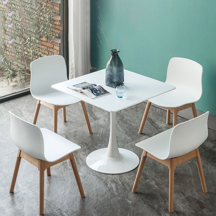 Contemporary Dining Room Wood Parsons Armless Dining Side Chair