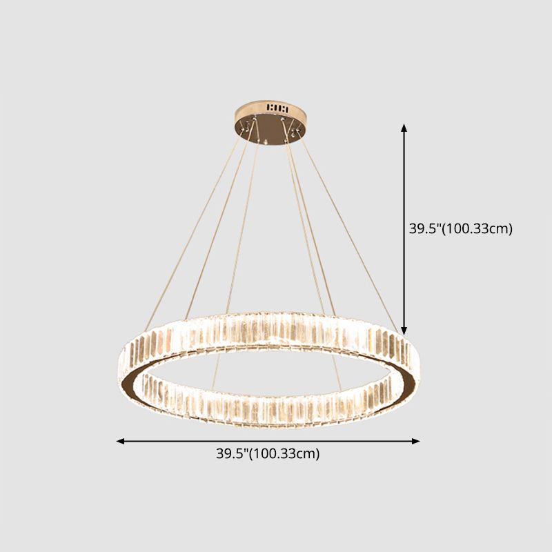 K9 Crystal Hanging Lights Minimalism Chandelier Lighting Fixtures for Living Room