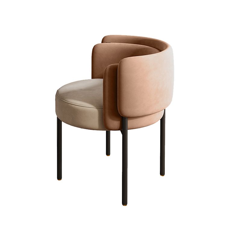 Industrial Style Arm Chair Upholstered Dining Arm Chair for Bedroom