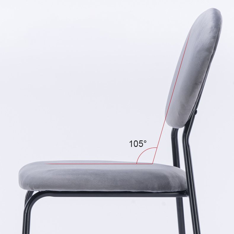Contemporary Style Metal Dining Room Kitchen Chair Open Back Side Chairs