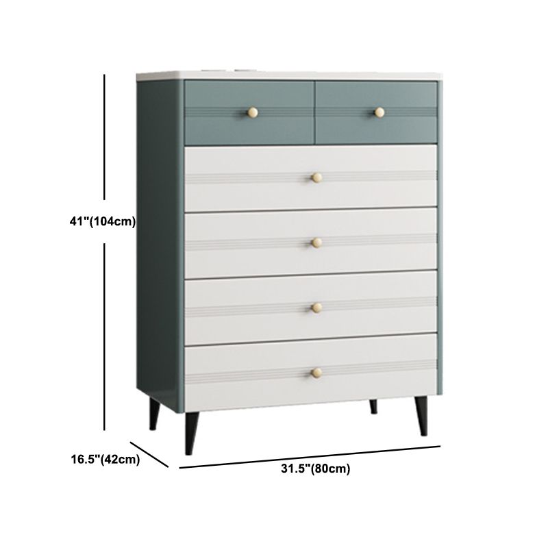 Rectangle Wooden Chest, Contemporary Accent Chest with Drawers