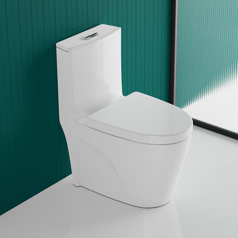Traditional One Piece Toilet Floor Mounted White Toilet Bowl for Washroom