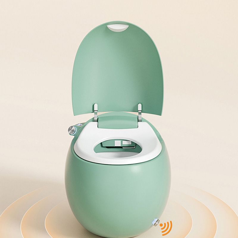 Round Smart Toilet Stain Resistant Floor Mount Bidet with Heated Seat