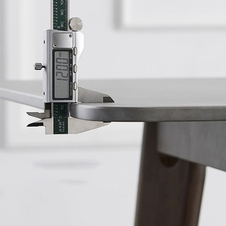 Standard Sintered Stone Esszimmerset mit 4 schwarzen Metallic -Beinen für Küchenmöbel