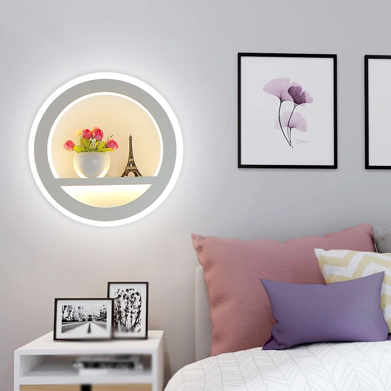 Unique Shape Metal Wall Light Modern Style 1-Light Wall Mounted Light Fixture