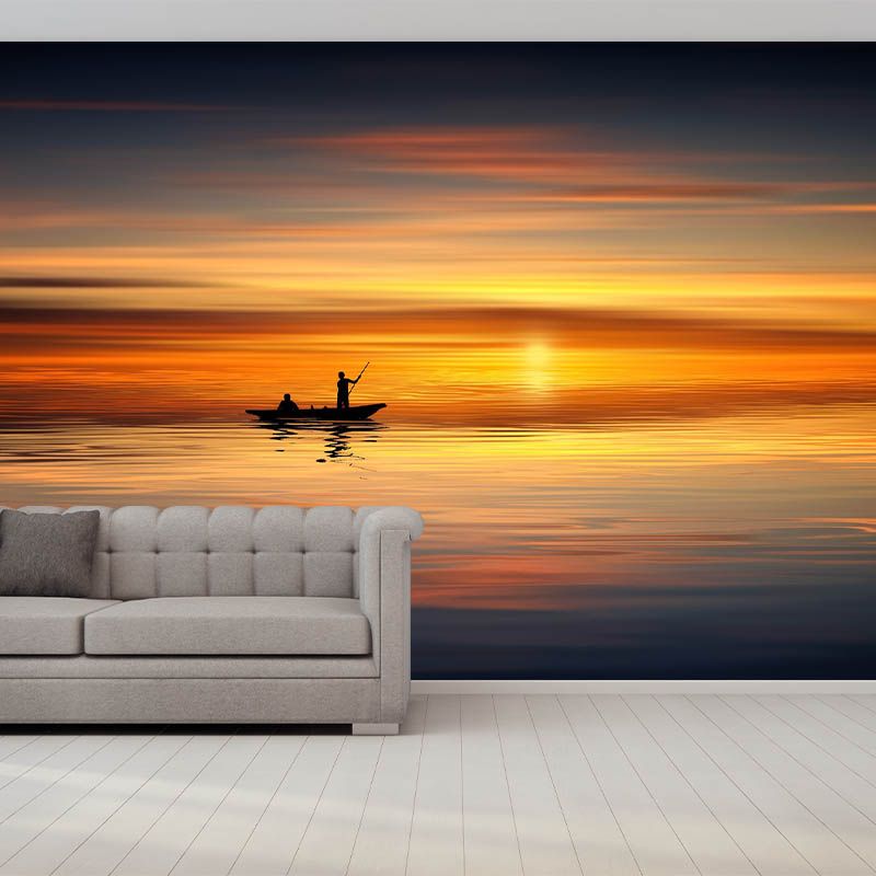 Stain Resistant Sea Pattern Coastal Photography Wall Mural Bedroom