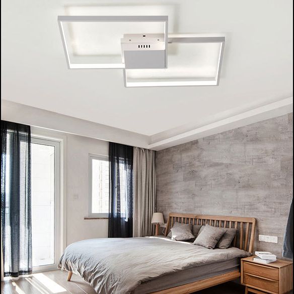 Lámpara de montura semi semi cuadrado simplicidad de techo acrílico montaje al ras de techo para sala de estar