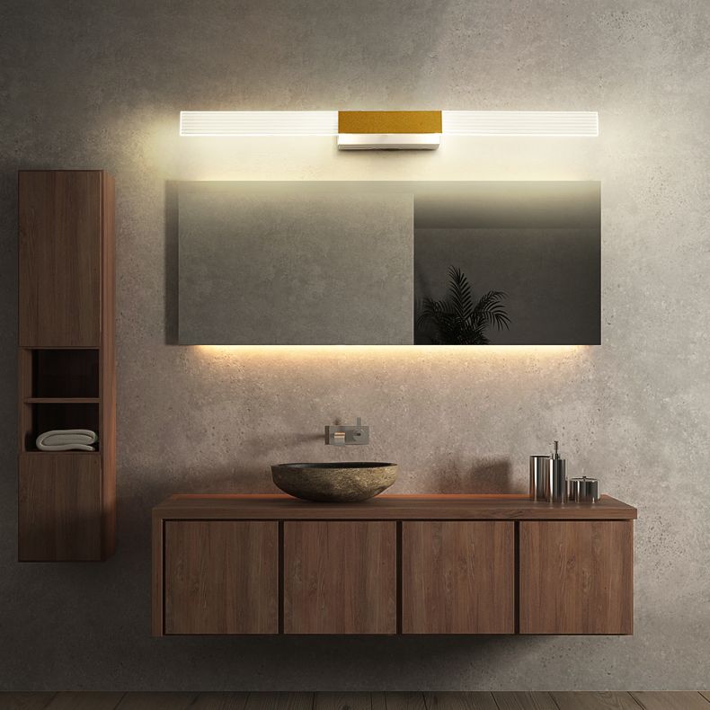 Rectangle Vanity Wall Light Fixtures Modern Luxury Style Acrylic Vanity Light