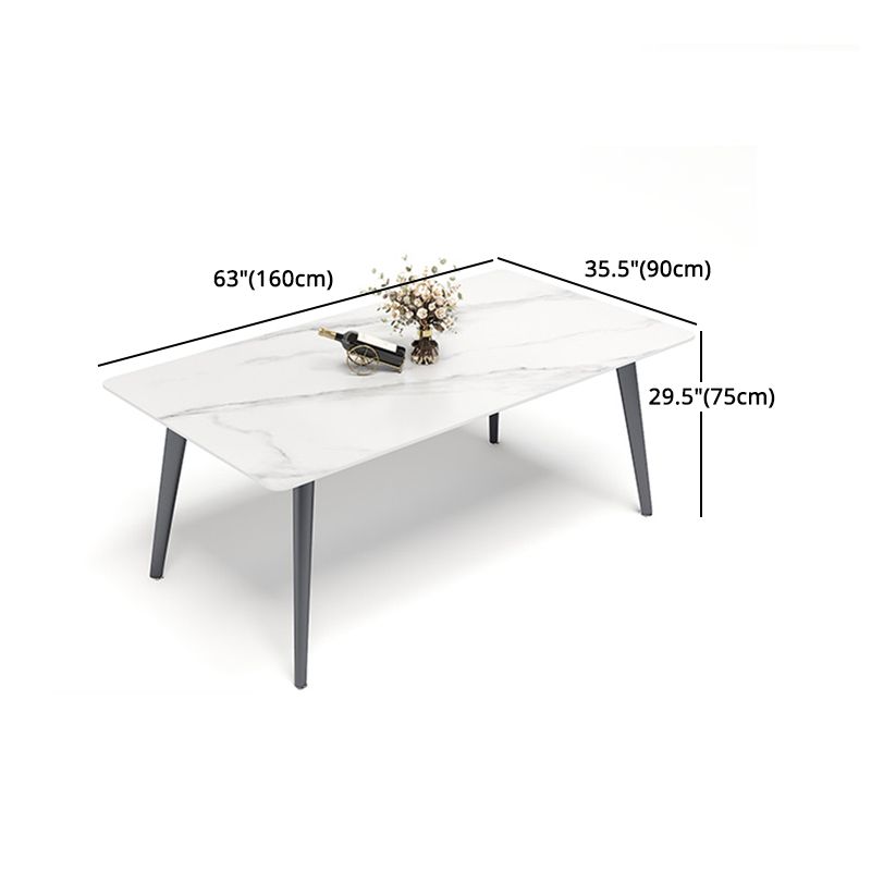 Minimalist 1/4/5/7 Pieces Dining Room Chair Set Sintered Stone Dining Table with Chairs