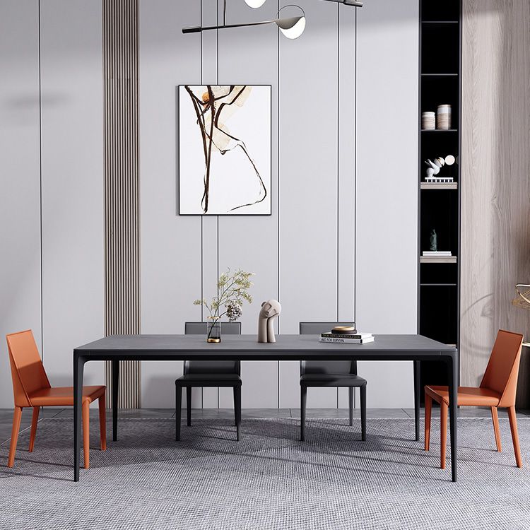 Modern 1/4/5/6 Pieces Aluminium Dinette Set with Sintered Stone Top Dining Table Set
