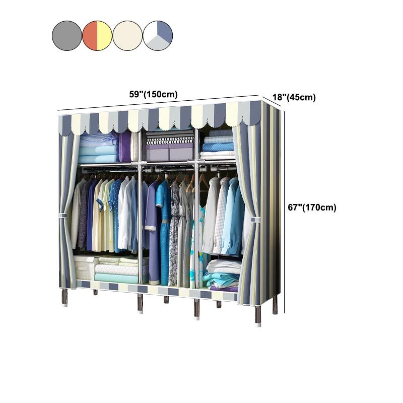 Contemporary Wardrobe Armoire Metal Wardrobe Closet for Bedroom