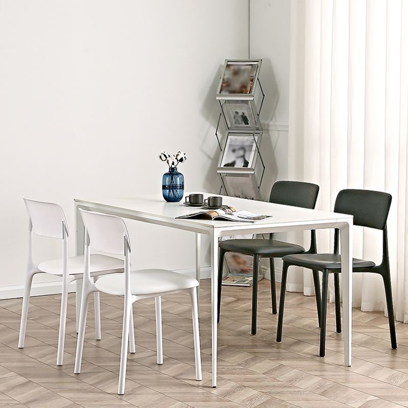 Open Back Dining Side Chair Plastic Side Chair for Kitchen Use