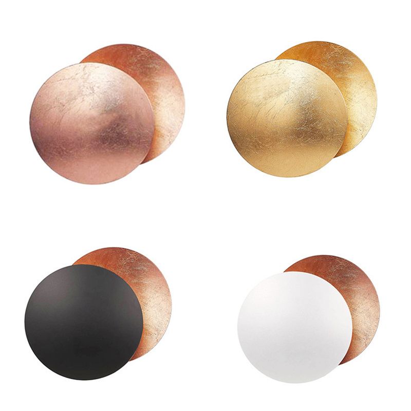 Lámpara de pared LED creativa moderna Luz de pared de hierro giratorio circular para espacios interiores