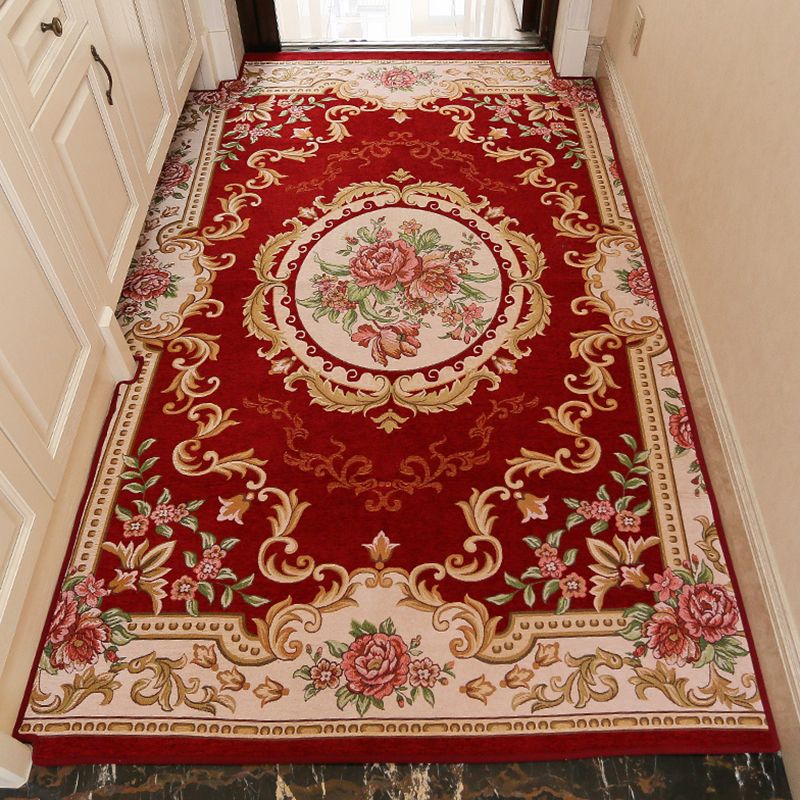 Vintage Area Carpet Medallion Pattern Rug Rectangle Adults Carpet Non-Slip Backing