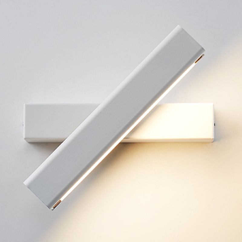 Square Shade Metal Wall Sconce Modern Style Single Light Wall Mount Light