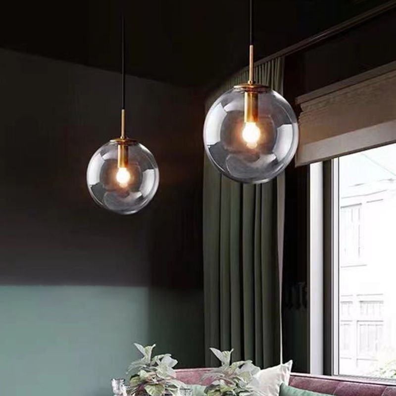 Küchenglas Globe Anhänger Licht für Esszimmer Schlafzimmer im modernen industriellen Stil