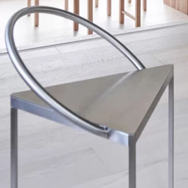 Industrial Arm Chair Metal Open Back Dining Room Chair for Dining Room