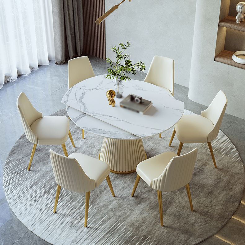 Glam 1/4/5/7 Pieces Dining Set Sintered Stone Dining Table Set