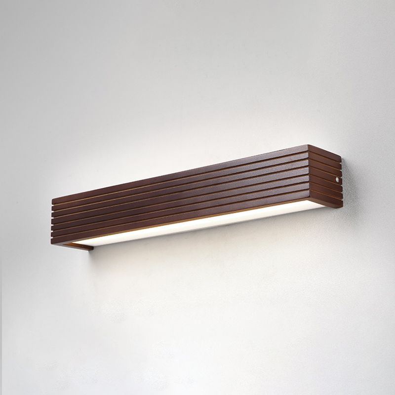 Lampade per vanità per vanità in legno di gomma in stile nordico Lampade per vanità per camera da letto
