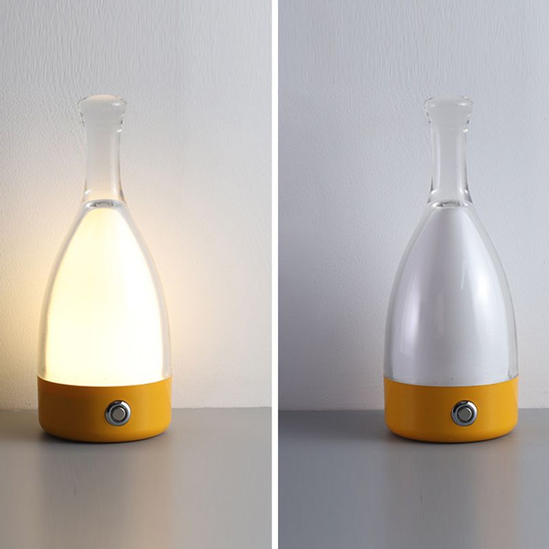 Bottle Shape Table Lamp Modern Style Glass Single Light Table Light