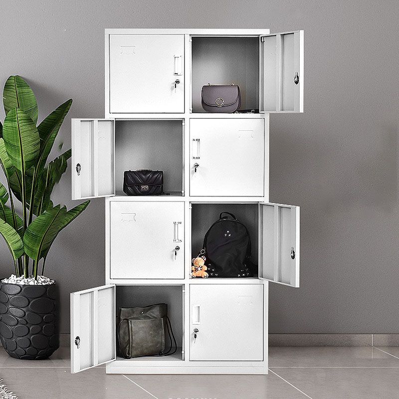 Bathroom Hinged Door Storage Cabinet Metal Modern Grey Cabinet