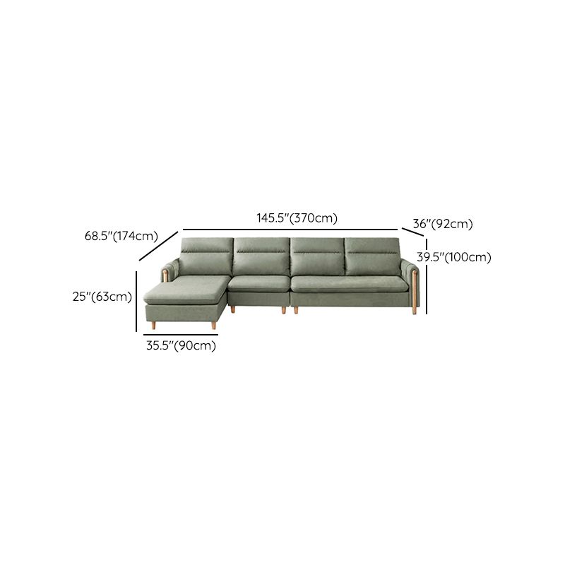 Storage Contemporary Sofa with Square Arm and Sewn Pillow Back
