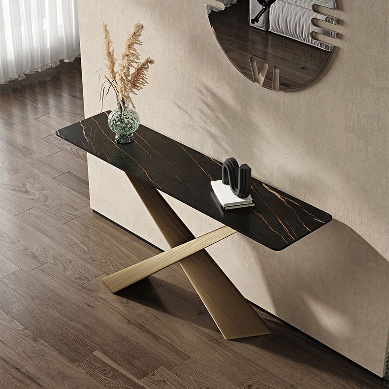 16 inch Wide Modern Console Table Rectangle Stone Sofa Console Table