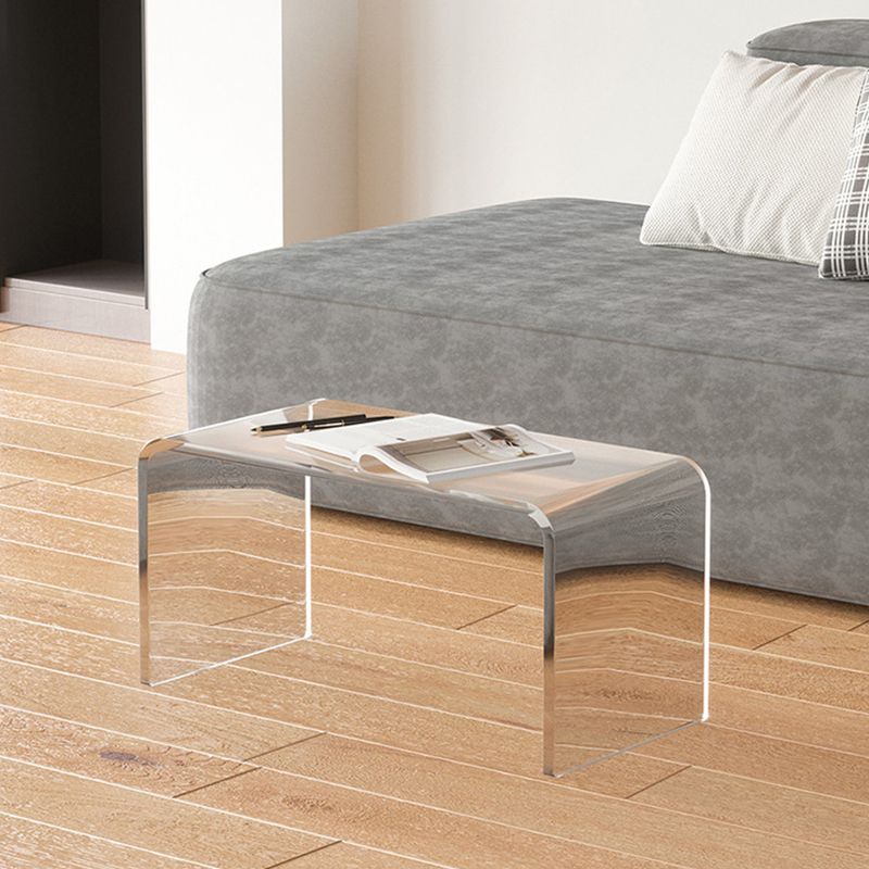 Modern Acrylic End Side Table Square Corner Table for Living Room