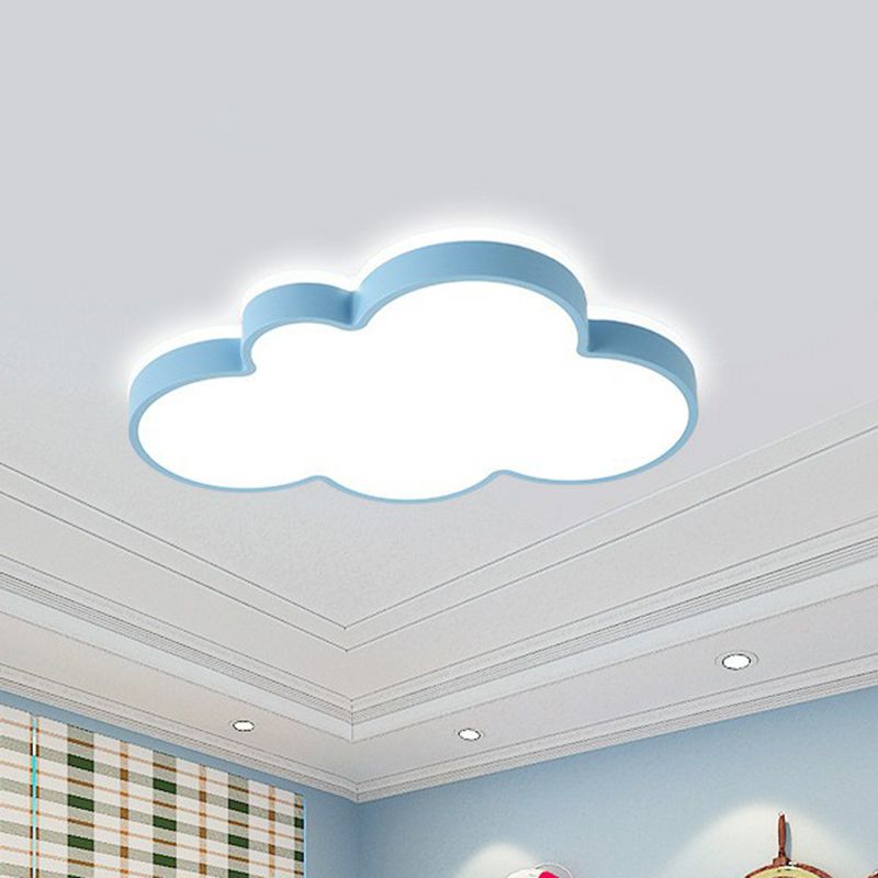 Acrylic Cloud Flush Ceiling Light Simplicity LED Flush Mount Lighting Fixture for Kids Bedroom