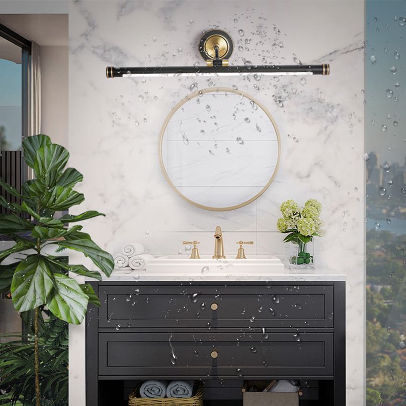 Nuance linéaire en métal applique lumière de style moderne de style miroir à 1 lumière lumière murale