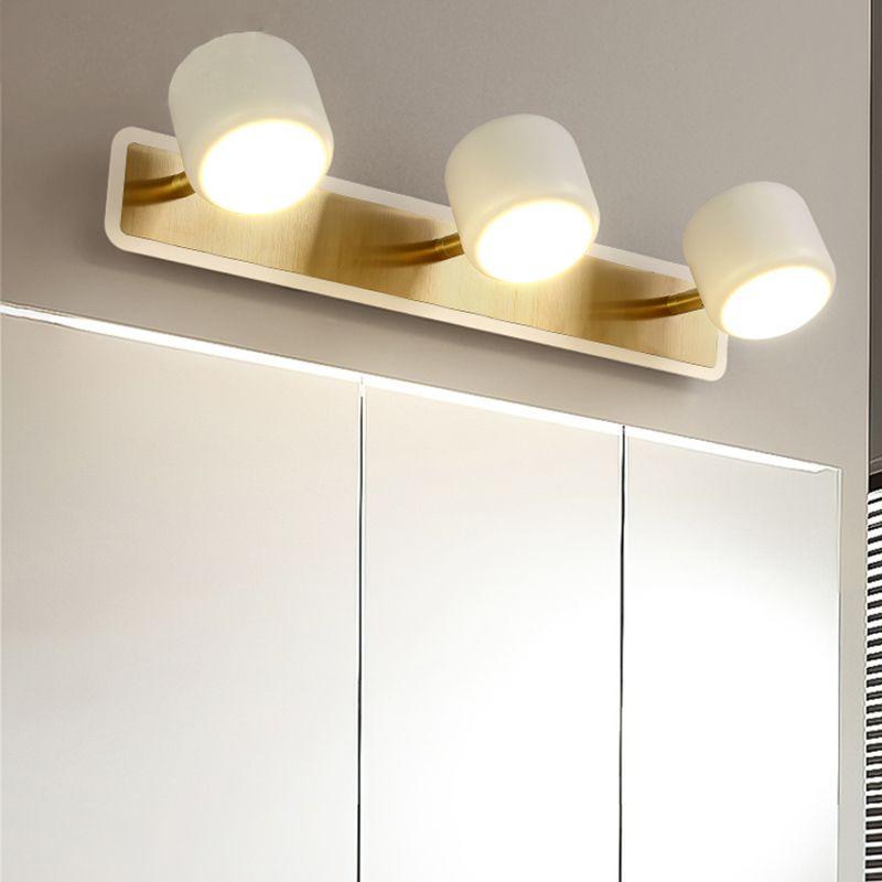 Nordic Style Vanity Light Cylinder Shape Vanity Lamp with Aluminum Shade for Bedroom