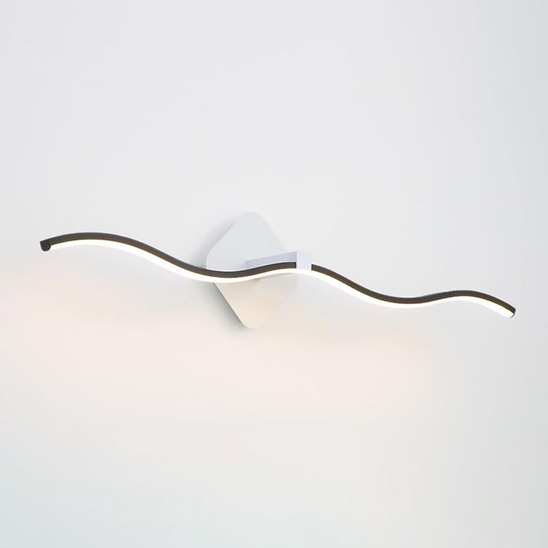 Luz de tocador de metal de estilo nórdico de 1 luz Luz de espejo de led recto para el baño